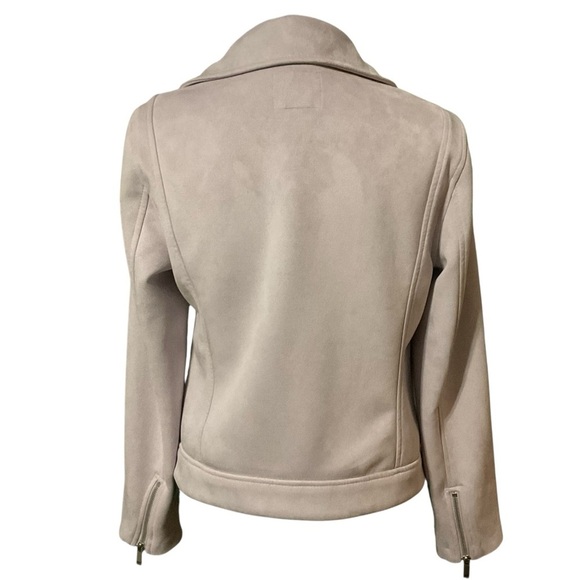 Old Navy Women's Light Purple Faux Suede Moto Jacket Medium - Picture 4 of 7